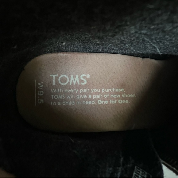2/$30 TOMS Desert Wedge Suede Leather Bootie Black SZ 9.5 - Picture 9 of 12